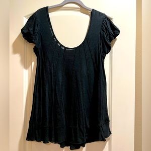 We The Free Black Flowy Tunic Top